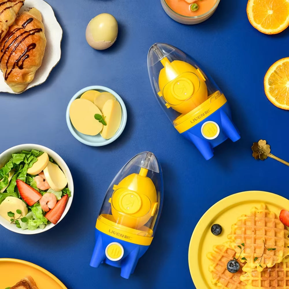 Rocket Manual Golden Egg Puller Scrambler Household Egg White Yolk Mixer Albumen Blender Without Breaking Eggs Kitchen Tools