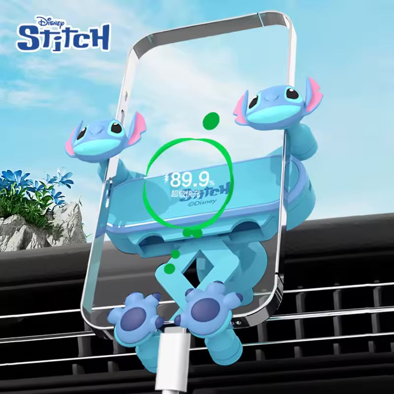 Sewing Car Phone Holder Disney Kawaii Navigation Mobile Bracket Fashion Car Accessories Indoor Air Outlet