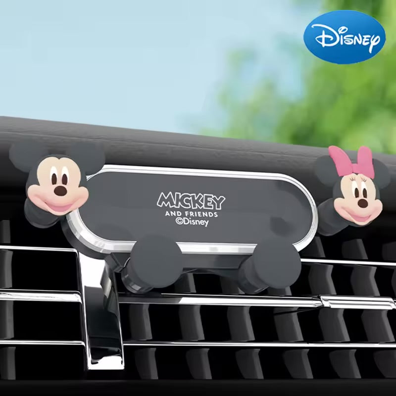 Sewing Car Phone Holder Disney Kawaii Navigation Mobile Bracket Fashion Car Accessories Indoor Air Outlet