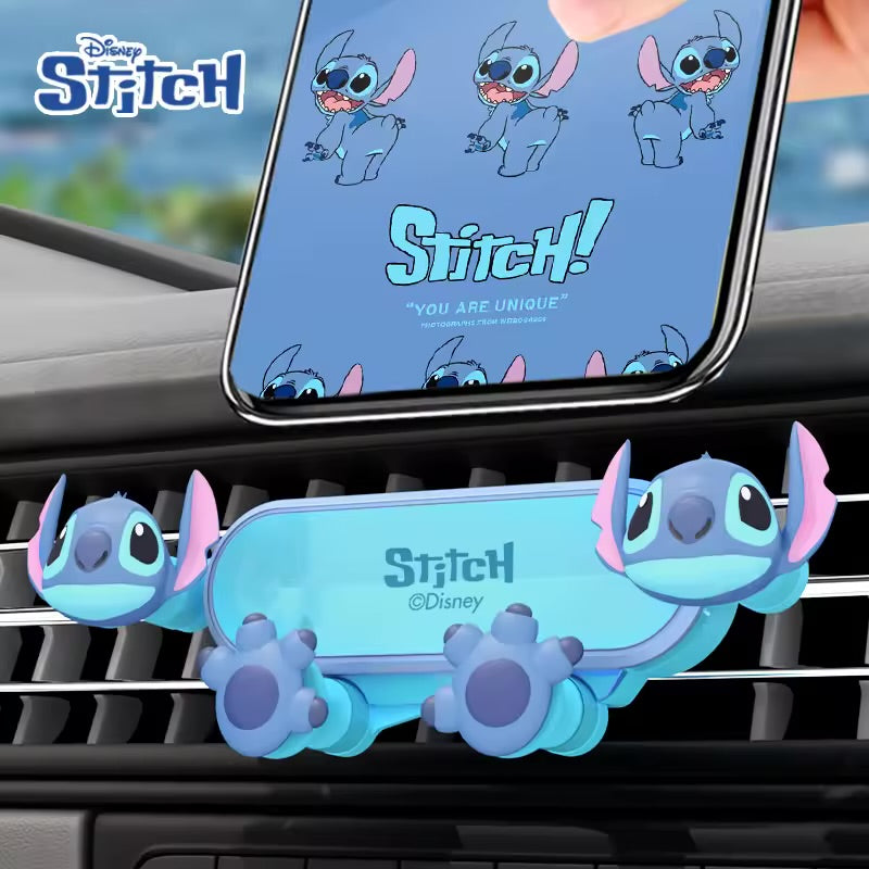 Sewing Car Phone Holder Disney Kawaii Navigation Mobile Bracket Fashion Car Accessories Indoor Air Outlet