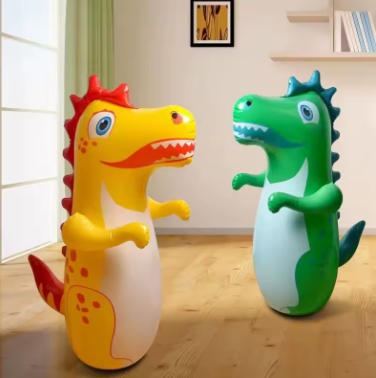 Inflatable Standing Punching Bag Tumbler Toys Safety Air Stuffed Bop Animal Bag Tumbler Toy Kids Beach Activity Game Supply
