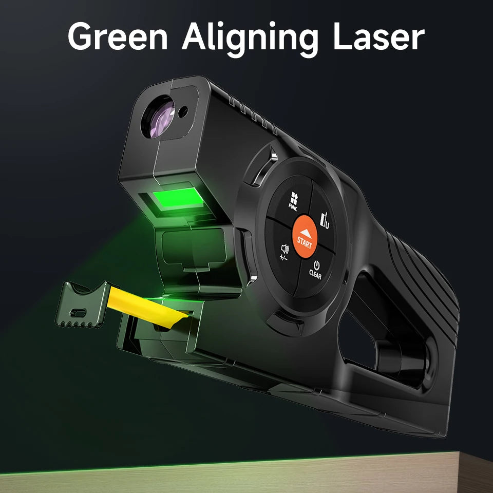 Aicevoos Rechargeable 4 in 1 Tape Measure and Laser Distance Meter,Laser Marker, Digital  Range Finder, Extended Laser Line